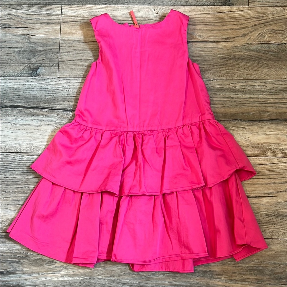 Girls' Bright Pink Tiered Party Dress